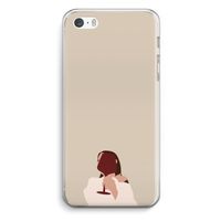 I drink wine: iPhone 5 / 5S / SE Transparant Hoesje
