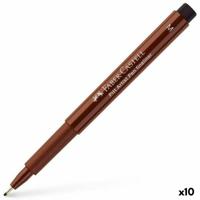 Permanente markeerstift Faber-Castell Pitt Artist Bruin (10 Stuks)