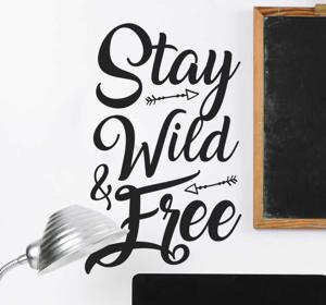 Motivatie Sticker Stay Wild & Free