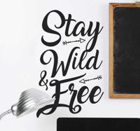 Motivatie Sticker Stay Wild & Free - thumbnail