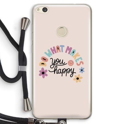 Happy days: Huawei Ascend P8 Lite (2017) Transparant Hoesje met koord