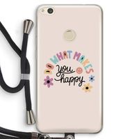 Happy days: Huawei Ascend P8 Lite (2017) Transparant Hoesje met koord