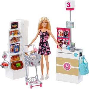 Barbie supermarkt speelset