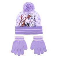 Disney Frozen winterset 2-delig - muts/handschoenen - lila - voor kinderen