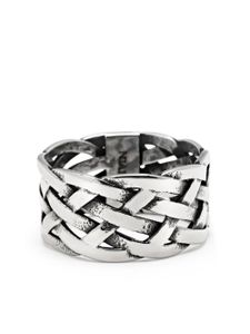 Nialaya Jewelry bague Woven Chain - Argent