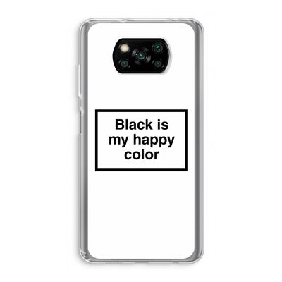 Black is my happy color: Xiaomi Poco X3 Pro Transparant Hoesje