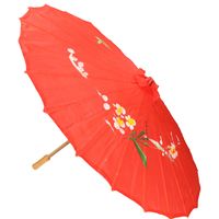 Gekleurde paraplu chinese stijl rood 80 cm