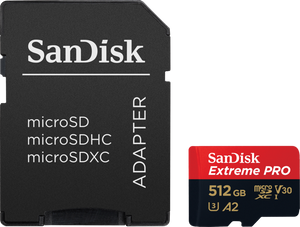 SanDisk Extreme PRO 512 GB MicroSDXC UHS-I Klasse 10