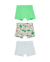 HEMA Kinderboxers Jungle - 3 Stuks Lichtblauw (lichtblauw)