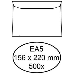 500 Witte gegomde enveloppen EA5 156 x 220 mm