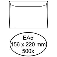 500 Witte gegomde enveloppen EA5 156 x 220 mm
