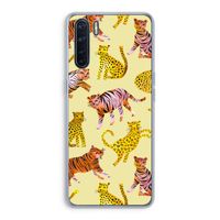 Cute Tigers and Leopards: Oppo A91 Transparant Hoesje