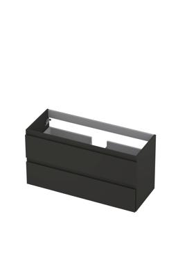 Onderkast INK 2 laden greeploos gelakt 100 cm x 40 cm x 52 cm Mat antraciet 1241021