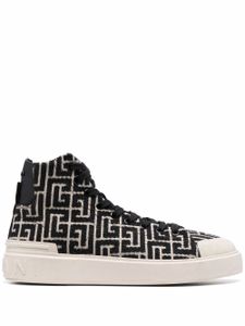 Balmain baskets montantes B-Court à logo - Noir