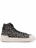 Balmain baskets montantes B-Court à logo - Noir - thumbnail