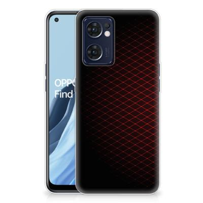 OPPO Reno 7 5G | Find X5 Lite | TPU bumper | Geruit Rood