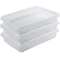 12x Voorraad/vershoudbakjes laag 0,5 liter transparant 18 x 12 x 4 cm