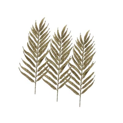 Decoratie bladeren - 24x - glitter goud - 29 cm - kerstdecoratie - insteek blaadje Decoratie bladeren - 24x - glitter goud - 29 cm - kerstdecoratie - insteek blaadje