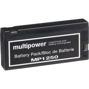 multipower MP1250 Loodaccu 12 V 2 Ah Loodvlies (AGM) (b x h x d) 143 x 64 x 23 mm Klempool Onderhoudsvrij, Geringe zelfontlading