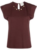 Forte Forte blouse en coton à détails de clous - Marron