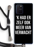Meer verwacht  - Zwart: Samsung Galaxy Note 10 Lite Transparant Hoesje met koord