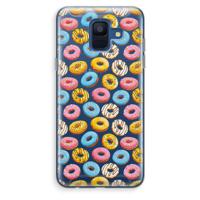 Pink donuts: Samsung Galaxy A6 (2018) Transparant Hoesje - thumbnail