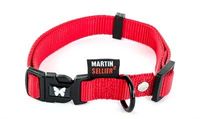 Martin halsband verstelbaar nylon rood (50-70X4 CM)