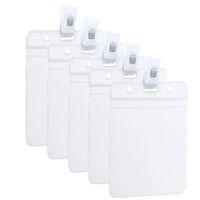 Multipack van 100x ID badgehouders met bevestigings clipje 8,5 x 12,2 cm