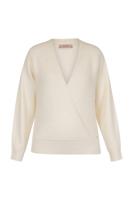 Nuri wrap pullover - ecru - 13400
