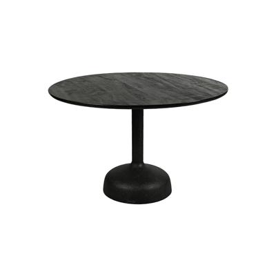 Tower Living Ronde Eettafel 'Elba' Mangohout, 120cm, kleur Zwart