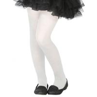 Carnaval verkleed panty voor kinderen - wit - 40 denier - voor 6 tot 12 jaar Carnaval verkleed panty voor kinderen - wit - 40 denier - voor 6 tot 12 jaar
