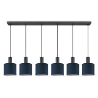 Moderne hanglamp Bling - Blauw - verlichtingspendel Xxl Beam 6L inclusief lampenkap 20/20/17cm - pendel lengte 150.5 cm - geschikt voor E27 LED lamp - Pendellamp geschikt voor woonkamer, slaapkamer, keuken - thumbnail