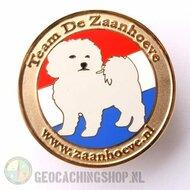 Zaanhoeve geocoin - goud LE Zaanhoeve geocoin - goud LE