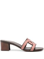 Tod's mules bicolores en cuir - Rose