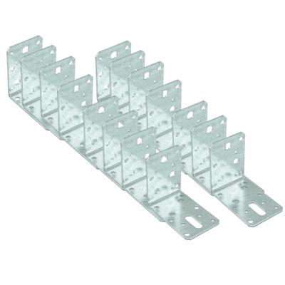 Hoekankers - 15x stuks - verzinkt - 15x9 cm - stoelhoek - slobgat 30 x 11 mm - hoekverbinding