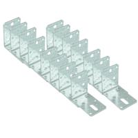 Hoekankers - 15x stuks - verzinkt - 15x9 cm - stoelhoek - slobgat 30 x 11 mm - hoekverbinding
