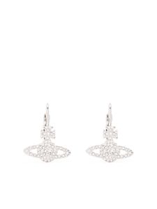 Vivienne Westwood boucles d'oreilles pendantes Grace Orb serties de cristaux - Argent