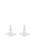 Vivienne Westwood boucles d'oreilles pendantes Grace Orb serties de cristaux - Argent - thumbnail