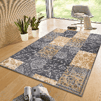Vloerkleed Bloques Grijs Geel 200x290 Cm Laagpolig Home Collectie - Dekbed-Discounter.nl