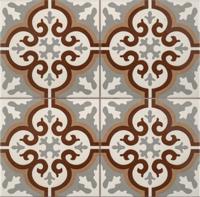 Vloertegel Cemento Decor Manisa Red 45x45