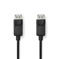 Nedis DisplayPort-Kabel | DisplayPort Male | DisplayPort Male | 4K@60Hz | Vernikkeld | 3.00 m | Rond | PVC | Zwart | Label - CCGL37010BK30 - thumbnail