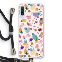 Terrazzo Memphis Pink: Samsung Galaxy A70 Transparant Hoesje met koord Terrazzo Memphis Pink: Samsung Galaxy A70 Transparant Hoesje met koord