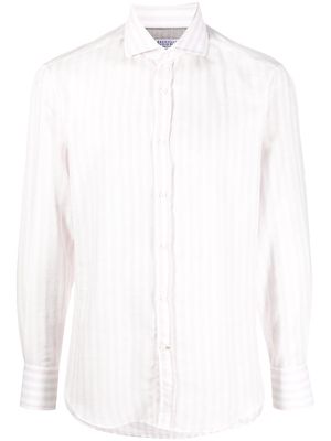 Brunello Cucinelli chemise à rayures - Rose