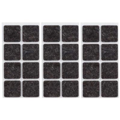 Meubelviltjes - 24x - antislip noppen - 2,5 cm - vierkant - viltglijders