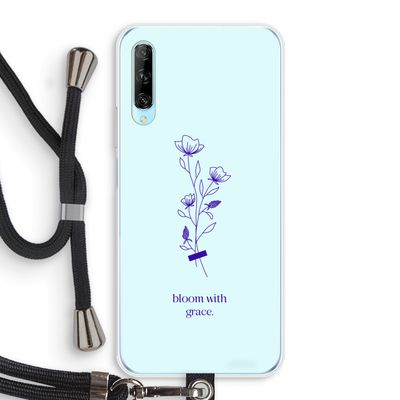 Bloom with grace: Huawei P Smart Pro Transparant Hoesje met koord