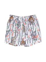 Kenzo Kids short de sport à imprimé graphique - Blanc