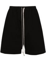 Rick Owens DRKSHDW short de survêtement en coton à lien de resserrage - Noir