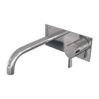 Brauer Chrome Edition Wastafelmengkraan inbouw - gebogen uitloop links - hendel middel dik - afdekplaat - model E 1 - chroom 5-CE-004-B1 Brauer Chrome Edition Wastafelmengkraan inbouw - gebogen uitloop links - hendel middel dik - afdekplaat - model E 1 - chroom 5-CE-004-B1