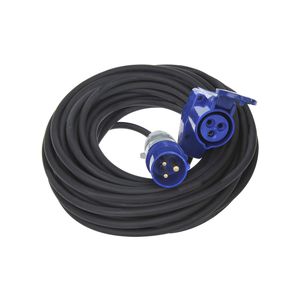 CEE verlengkabel 30M met haakse contrastekker + Schuko stopcontact 373546