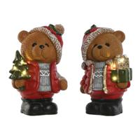 Kerstversiering Home ESPRIT Bruin Rood Beer (2 Stuks)